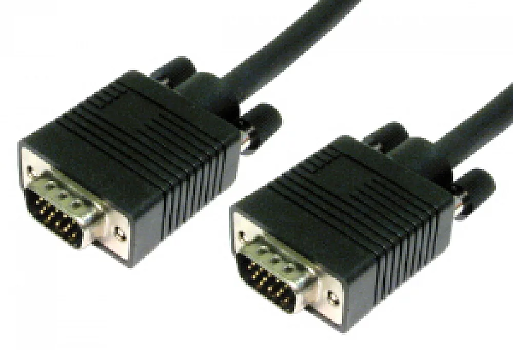 0.5m VGA Lead Triple Shielded Short VGA SVGA Cable Black