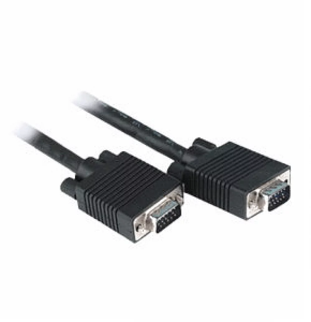 15m VGA Lead Triple Shielded Long VGA SVGA Cable Black