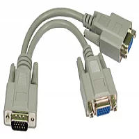 0.2m SVGA 1x M to 2x F Splitter Cable DDC