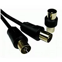 1m TV Extension Cable with Male Coupler Black