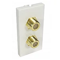 Dual F Type Faceplate Module Euromod Wall Plate Module