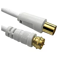 1mtr TV to F Connector Cable
