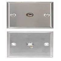 TV Aerial Wallplate Steel Finish TV Aerial Socket Plate