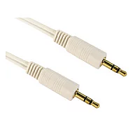 20m White 3.5mm Stereo Jack to Jack Cable Premium