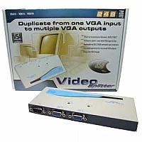 VGA Splitter 2 Port Connect a PC to 2 Monitors VSA12