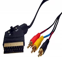1.5m Switchable SCART to Three RCA Cable