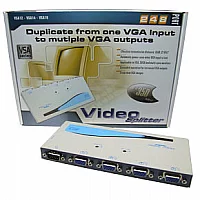 VGA Splitter 4 Port Connect a PC to 4 Monitors VSA14