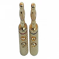 Banana Plug 4mm Gold Plated Black and Red 1 pair