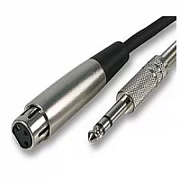 5m XLR Socket to 14 Inch Stereo Jack Plug Cable TRS Balanced Audio Cable