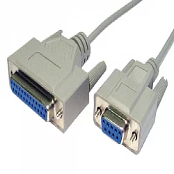D9 F to D25 F Null Modem Cable