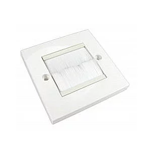 Brush Faceplate Single Gang White