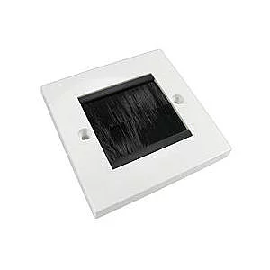 Brush Faceplate Single Gang Black