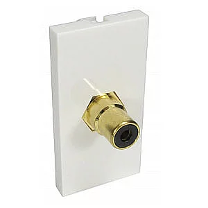 Single Phono Black Faceplate Module Euromod Wall Plate Module